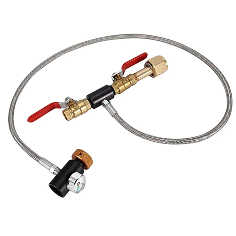 

G1/2 Co2 Cylinder Refill Adapter Bottle Connector Co2 Tank Soda Maker Accessories with Hose for Filling Sodastream Tank(36 Inch-