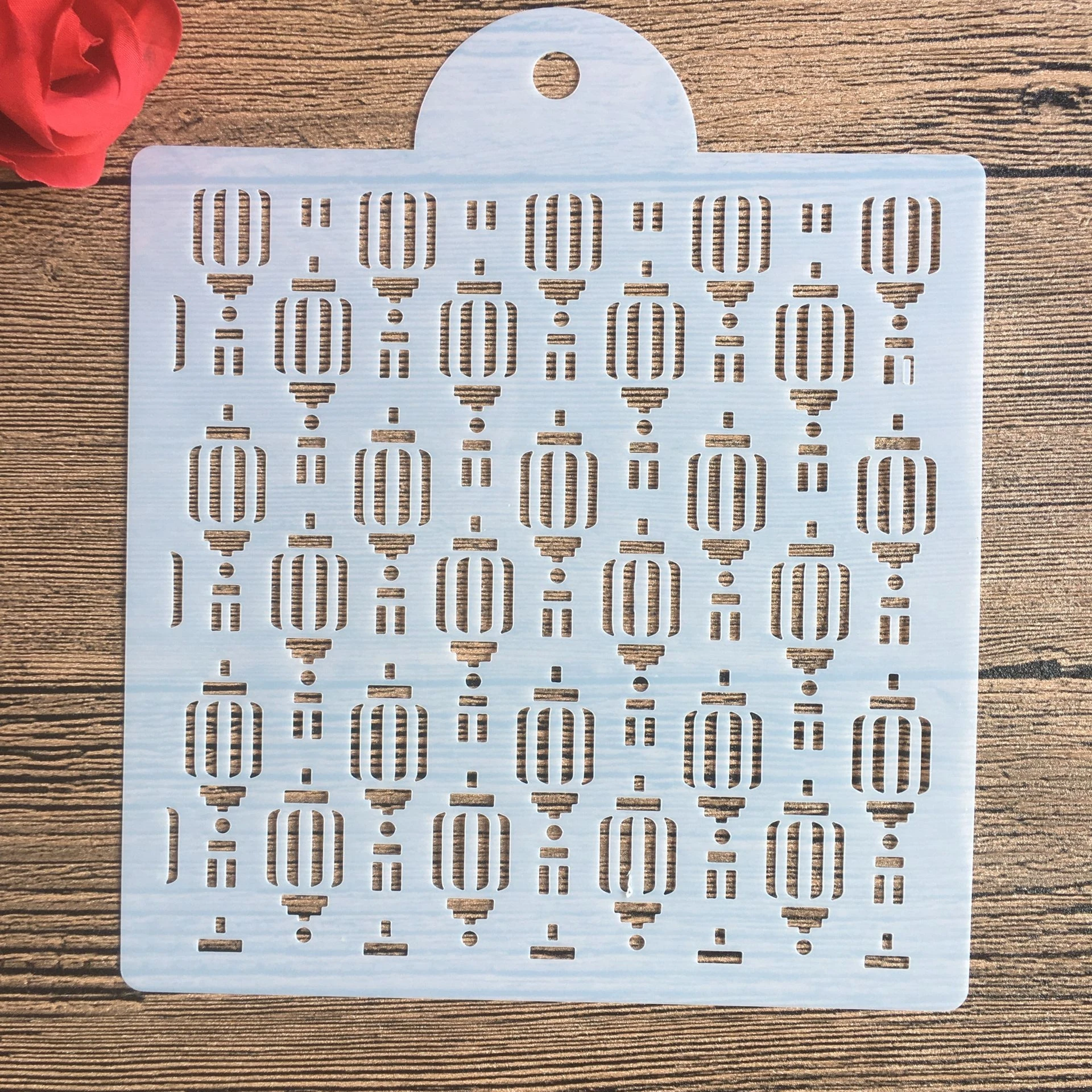 

1pc 15 * 15cm mold DIY Pattern hollow template Stencils cake baking sugar powder sieve mold graffiti drawing tiles Stencils -11