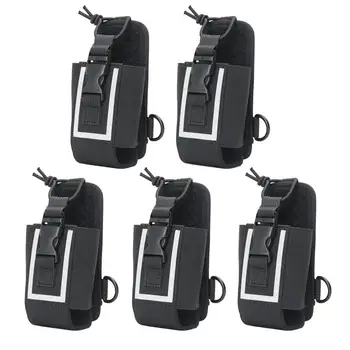 

5pcs ABBREE MSC-20M Walkie Talkie Fluorescence Nylon Carry Case for Motorola BaoFeng UV-5R UV-82 UV-9R Radio Pouch Holder Radio