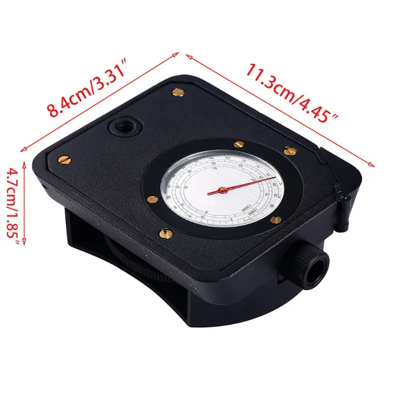 LED luminous black compass flip instrument map pulley measuring for Map ranging azimuth night illumination A6HC