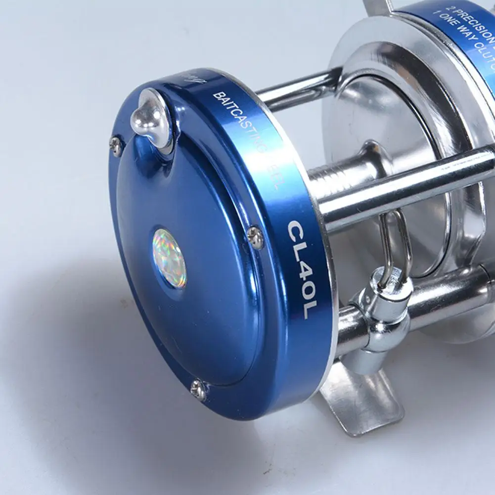 Blue Left HiMISS Baitcaster катушка с негабаритной ручкой Золотая правая рука двойной тормозной барабан золото правая рука колеса - Цвет: Blue Left
