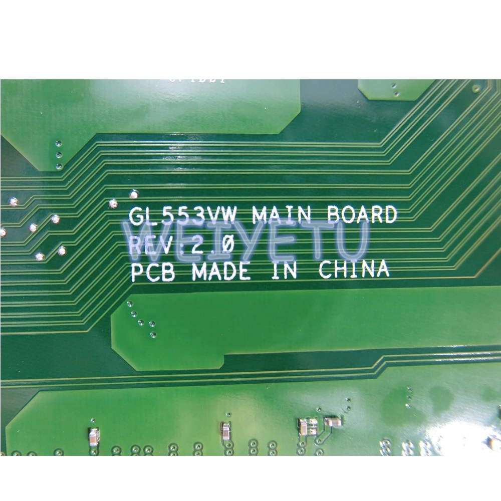 Greatest GL553VW Motherboard REV2.0 I5-6300CPU GTX960M For ASUS GL553V GL553 GL553VW FX53V Laptop Motherboar