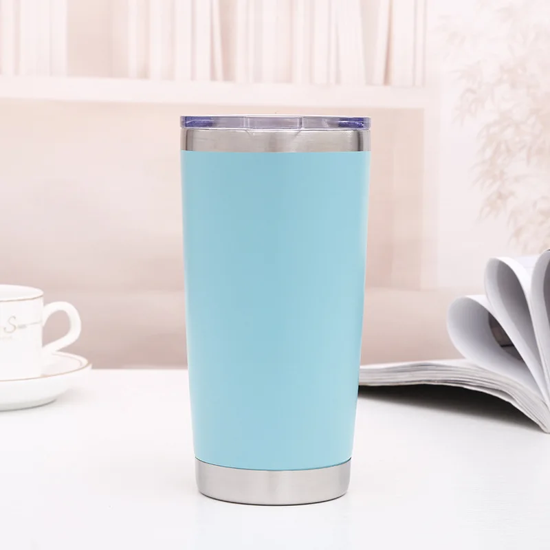 Light green14 30 шт./партия монограмма с двойными стенками из нержавеющей стали 20 унций 30 унций чашка дорожная Автомобильная кружка изолированная термос для кофе пивные чашки сохраняет тепло - Цвет: Light green14