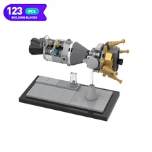 

Moc High-Tech Spaceship Apoloing 13 Technical Moon Landing Rocket Building Blocks Rocket Assembly Model Military Space Boy Toy