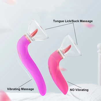 Strong Tongue Licking Vibrators for Women Nipple Massager Breast Enlargement Machine Dildos Anal Sex Toys Adults Products Erotic 2