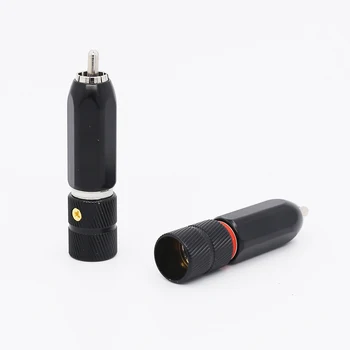 

4pcs Hi-End HiFi Audio Rhodium plated RCA Terminal Audiophile RCA Connector No Solder for Interconnect RCA Cable