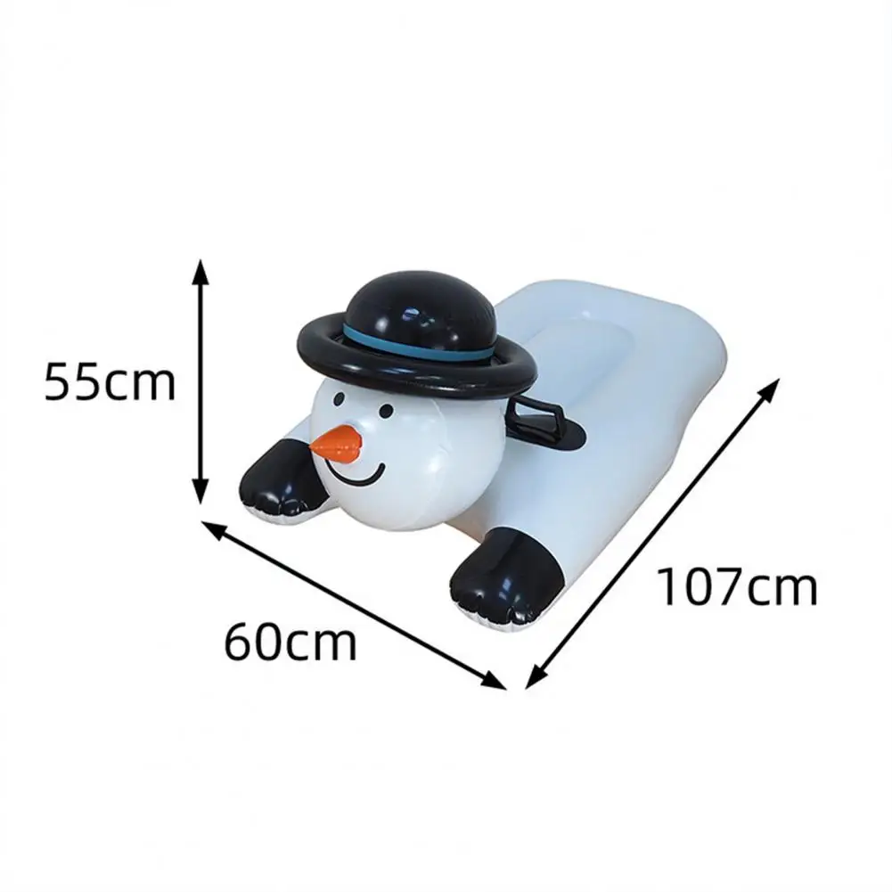 55% s Thicken Snow Tube Tear Resistance PVC Snowman Shape Inflatable Snow Sled for Skiing
