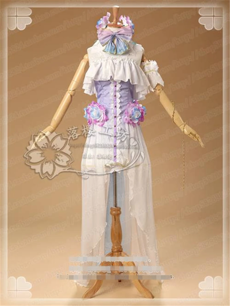 

Anime Eli Ayase Cosplay Costume Love Live March White Valentine's Day Angel Awaken Cos Luxury Dress H