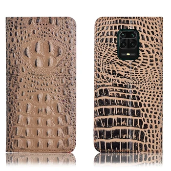 

Style crocodile back pattern natural leather phone case for Xiaomi Redmi Note 9 Pro Max/Redmi Note 9 Pro flip card slot cover