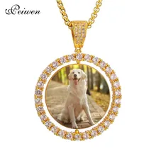 

Custom Make Photo Rotating Double-sided Medallions Pendant Necklace AAA Cubic Zircon Tennis Choker For Men's Hip Hop Jewelry Top