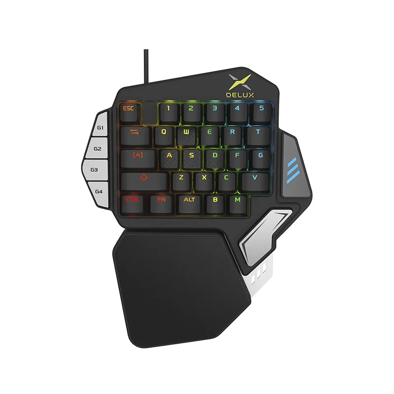  Delux T9X Single handed keypad gaming One handed Keyboard designed for PUBG Kailh Box switch keyboa
