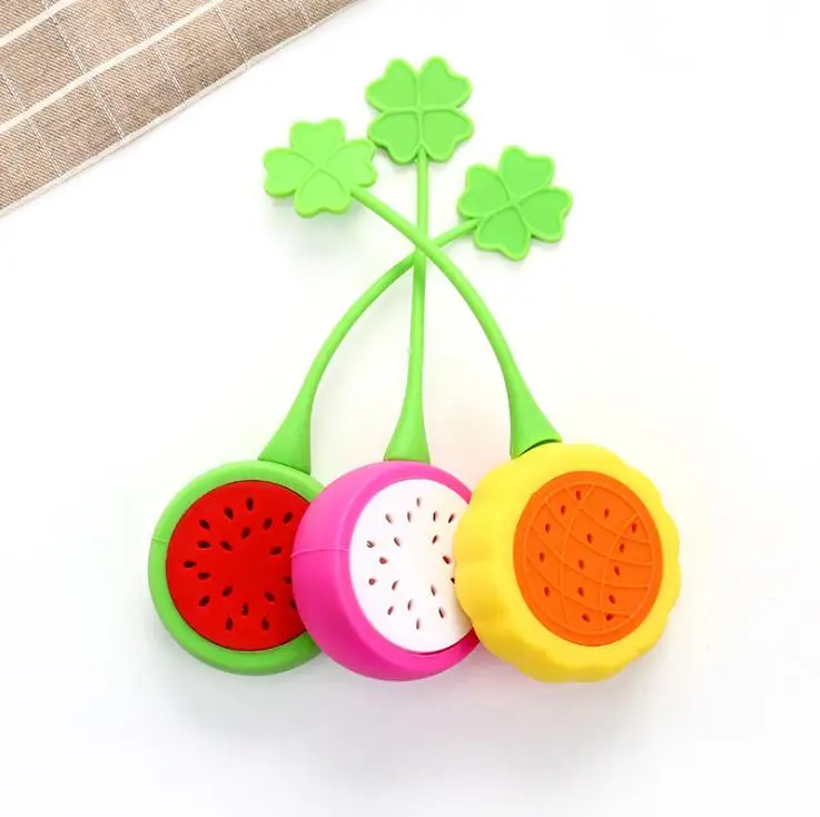 

1 Pcs Silicone Strawberry Orange Shape Tea Infuser Tea Strainer Tea Tools Leaf Filter Dragon Fruit Pitaya Fruit Shape