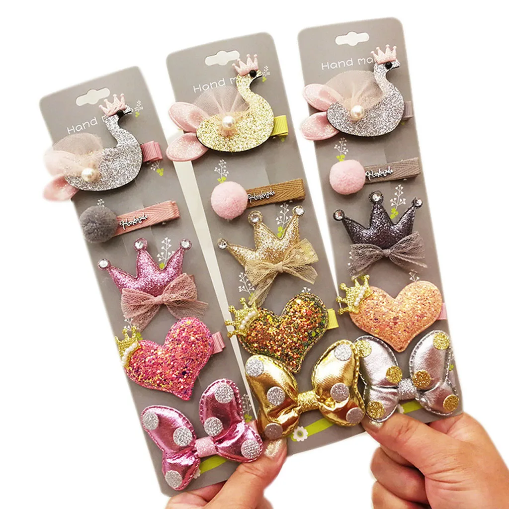 10pcs Romantic Hair Clips Hair Bow Jewelry Display Packaging Cards 24x6.5 cm