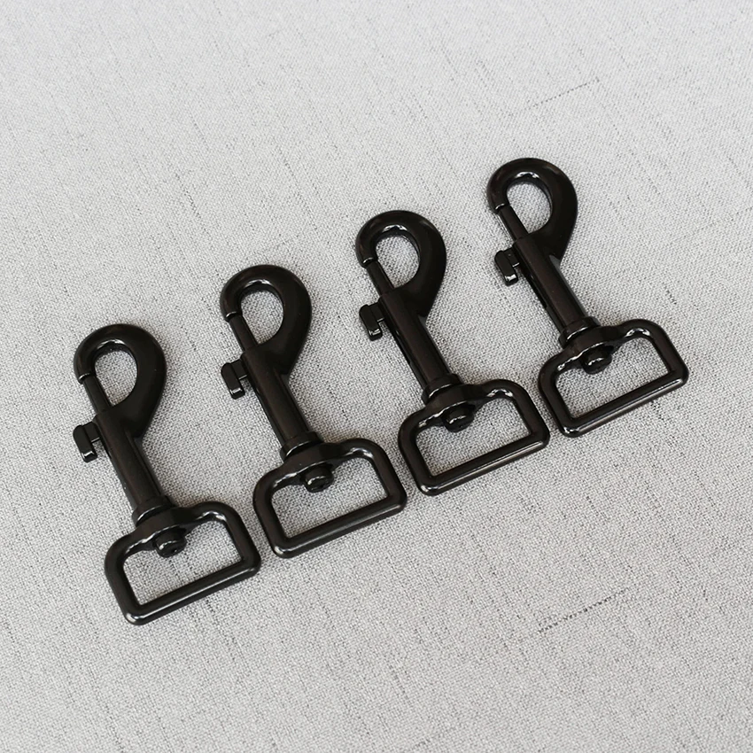 

20 Pieces 25mm Black Leather Bag Belt Strap Buckle Dog Chain Snap Clasp Clip Trigger Luggage Accessories
