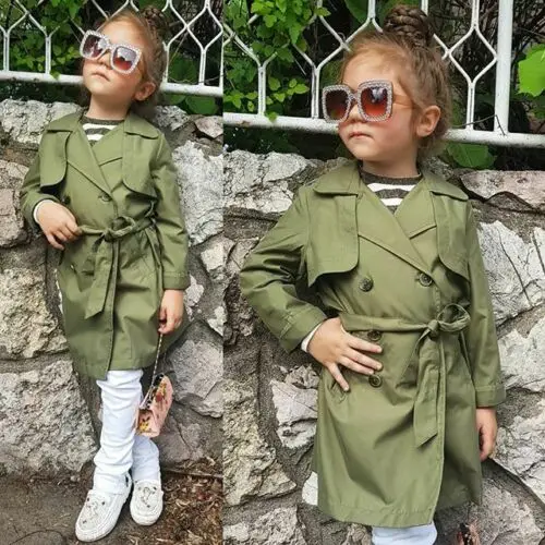 2-7Y детская одежда для маленьких девочек осенне-зимний плащ, верхняя одежда, пальто, ветровка, верхняя одежда, парка, пальто