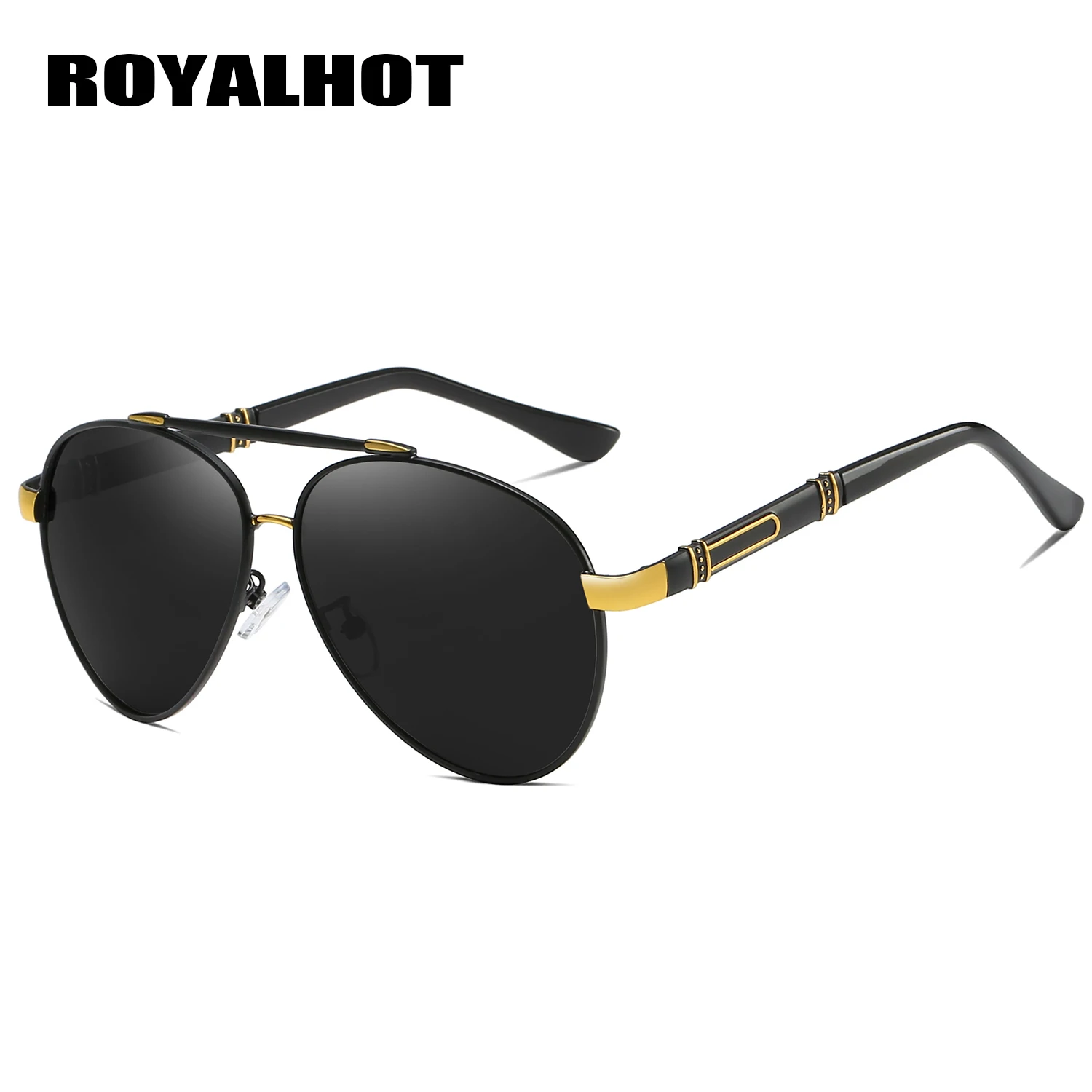 RoyalHot, мужские, женские, поляризационные, алой, овальная оправа, солнцезащитные очки, для вождения, солнцезащитные очки, оттенки, Oculos masculino, мужские, 900220 - Цвет линз: gold