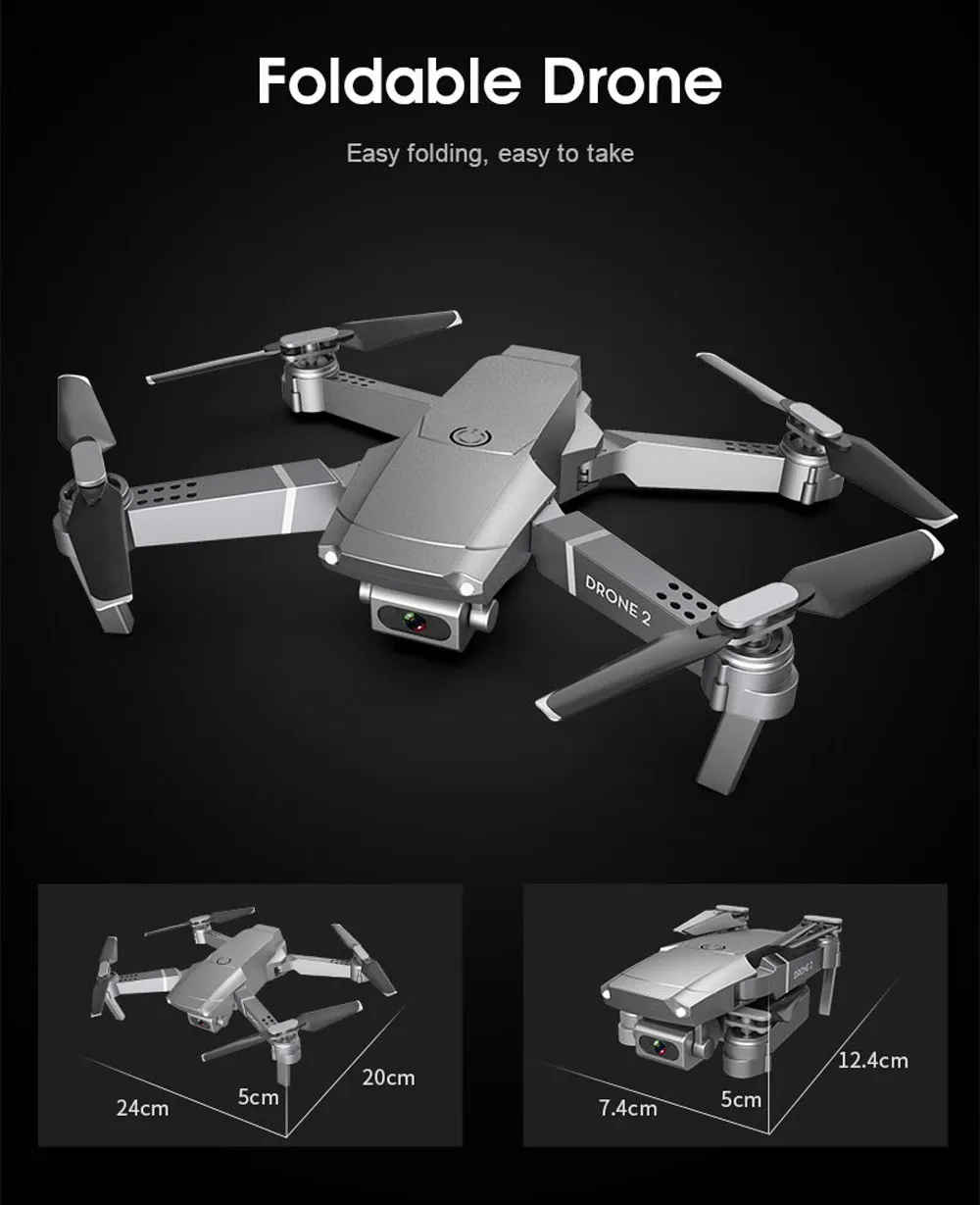 2020 New E68 WIFI FPV Mini Drone With Wide Angle HD 4K 1080P Camera Hight Hold Mode RC Foldable Quadcopter Dron Gift Dropship #4 | Игрушки и