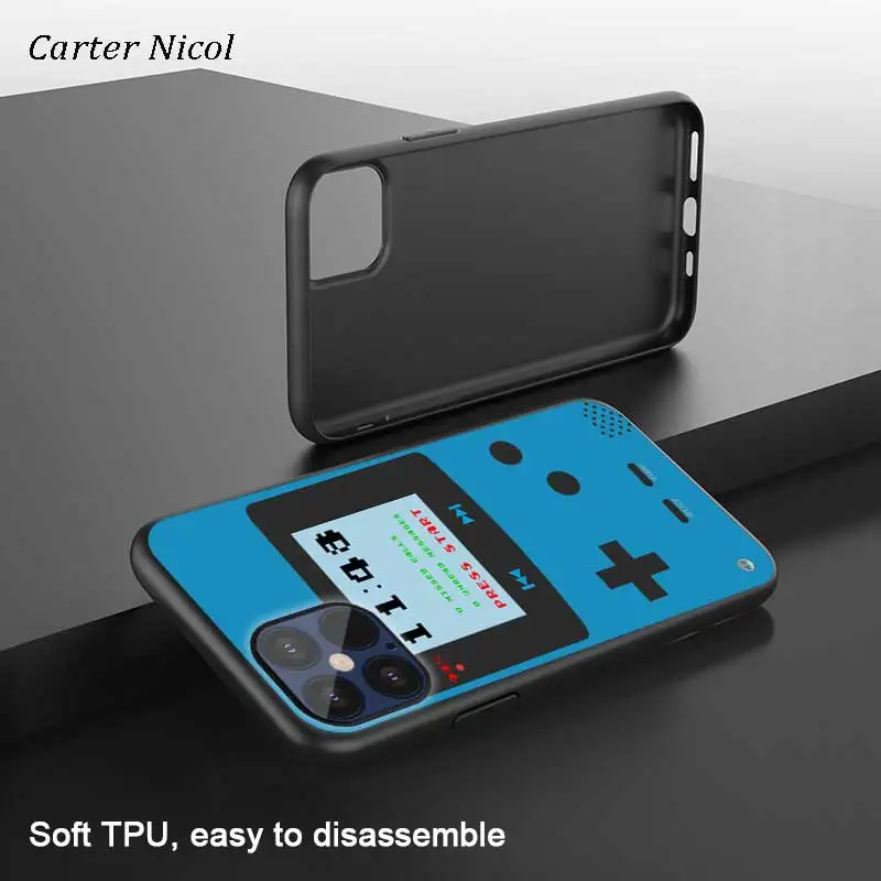 Silicone Phone Case For Apple iPhone 12 Mini 12 Pro Max Cases For iPhone 12 12Pro Max Back Cover Coque Gameboy Game Boy Fundas