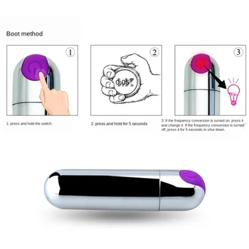 Rechargeable Mini Bullet Vibrator G Spot Stimulator Clitoral Sex Toys for Women/Beginners USB Charge 10 Speed Strong Vibration 2