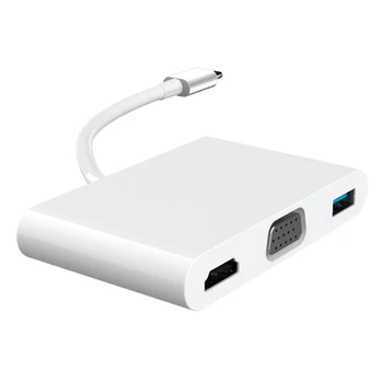 

PP5A Converter, Type-C to PD/VGA/USB3.0/HDMI/3.5mm o Multifunctional 5-in-1 Docking Station