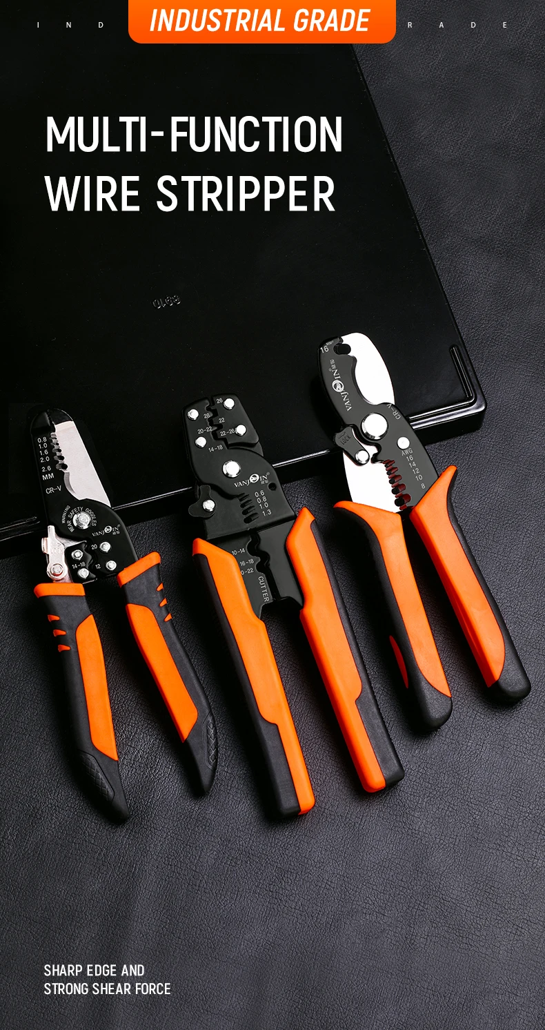 Vanjoin Wire Stripper Crimping Pliers Electrician Tools Alicate Multifuncional Wire Cutter Terminal Tubular Crimper Hand Tools Vanjoin Wire Stripper Crimping Pliers Electrician Tools Alicate Multifuncional Wire Cutter Terminal Tubular Crimper Hand Tools