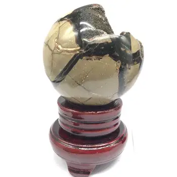 

1pc 400g-500g raw natural septarian fossil quartz geode concretion ball home decoration sphere for mineral specimen collection