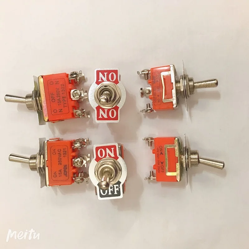 1 шт. E-TEN1021 AC 250V 15A 2 Pin DPDT SPST SPDT на включение/выключение 3-позиционный Мини тумблер