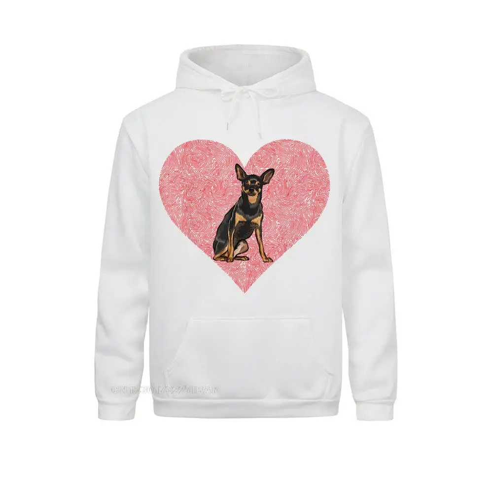 Miniature Pinscher Valentines Day Dog Love Fingerprint Hoodie Company Men Sweatshirts Hoodies Long Sleeve Normcore Hoods Summer