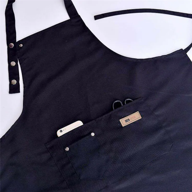 Apron Washable Pocket Butcher Waiter Chef Kitchen Cooking Unisex Waterproof OZ Men And Women Canvas Waterproof Apron