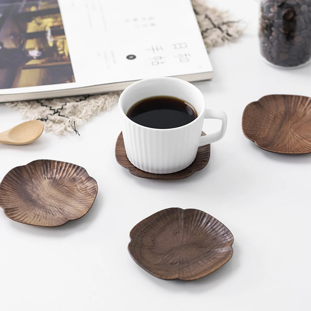 Walnut Wood Coasters Desktop Decor Heat Resistant Placemats Drink Mat Home Table Tea Coffee Cup Pad | Дом и сад