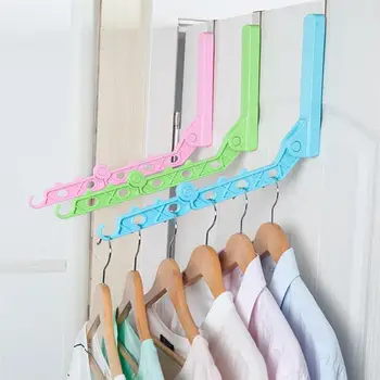 

2pcs 6 Holes Portable Magic Clothes Hanger Travel Folding Clothes Drying Rack Underwear Socks Drying Hanger for Hotel Dorm