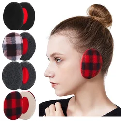 1Pair bandless Ear Covers Winter Fleece Earmuffs Cold Weather Cold Protection Ear Warmer for Women Men Portable Separate Earflap