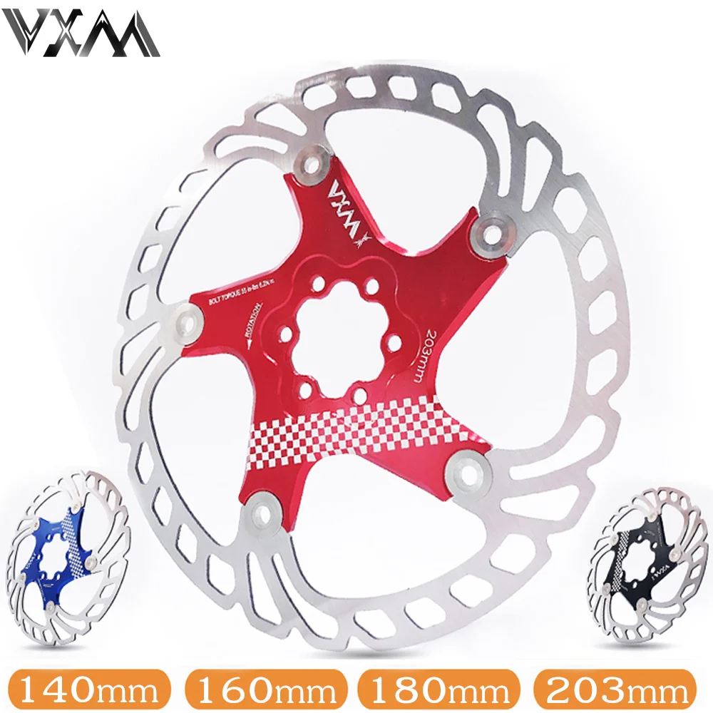 Велосипед vxm плавающие дисковые тормоза поплавок/сверхлегкий MTB велосипедные тормозные колодки с шестью отверстиями дисковые роторы 140/160/180/203 мм Запчасти для велосипедов