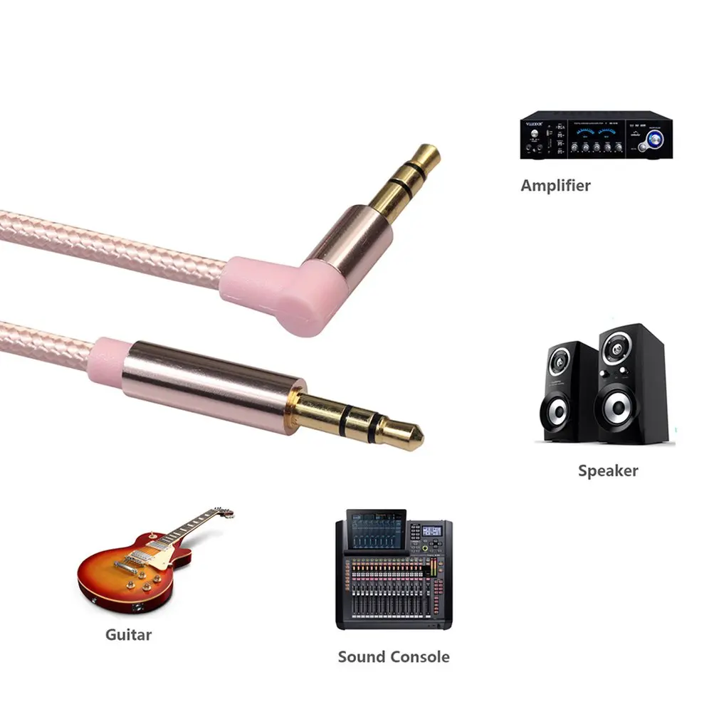 Aux Cable Jack 3.5Mm Audio 3.5 Mm Speaker For Jbl Headphones Car Xiaomi Redmi 5 Plus Cord Rose Gold |