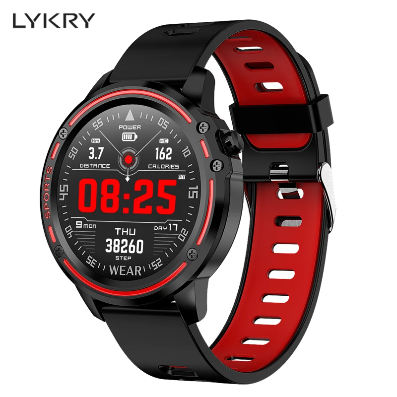 Смарт часы LYKRY L8 для мужчин IP68 Водонепроницаемые ЭКГ ФПГ артериальное давление