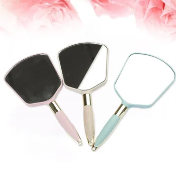 

1 Pc Makeup Mirror Portable Professional Bathroom Wall Mounted Handheld Mirror for Travel Home Salon (Random Color)