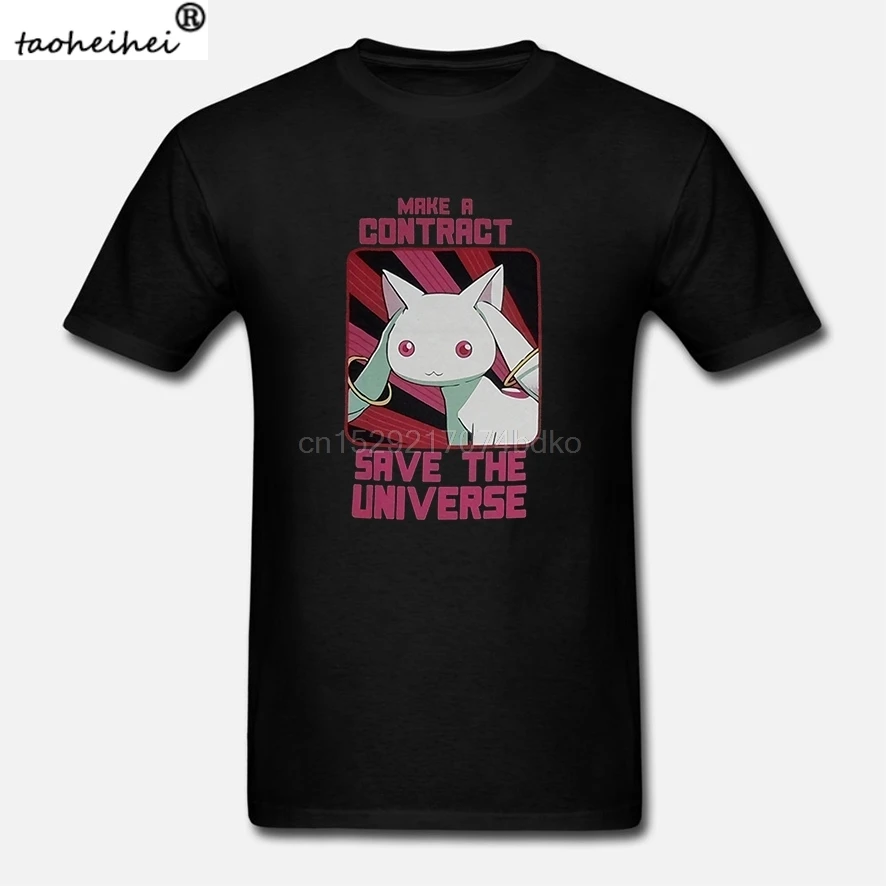 Puella Magi Madoka Magica Kyubey заключает контракт на женскую футболку | Женская одежда