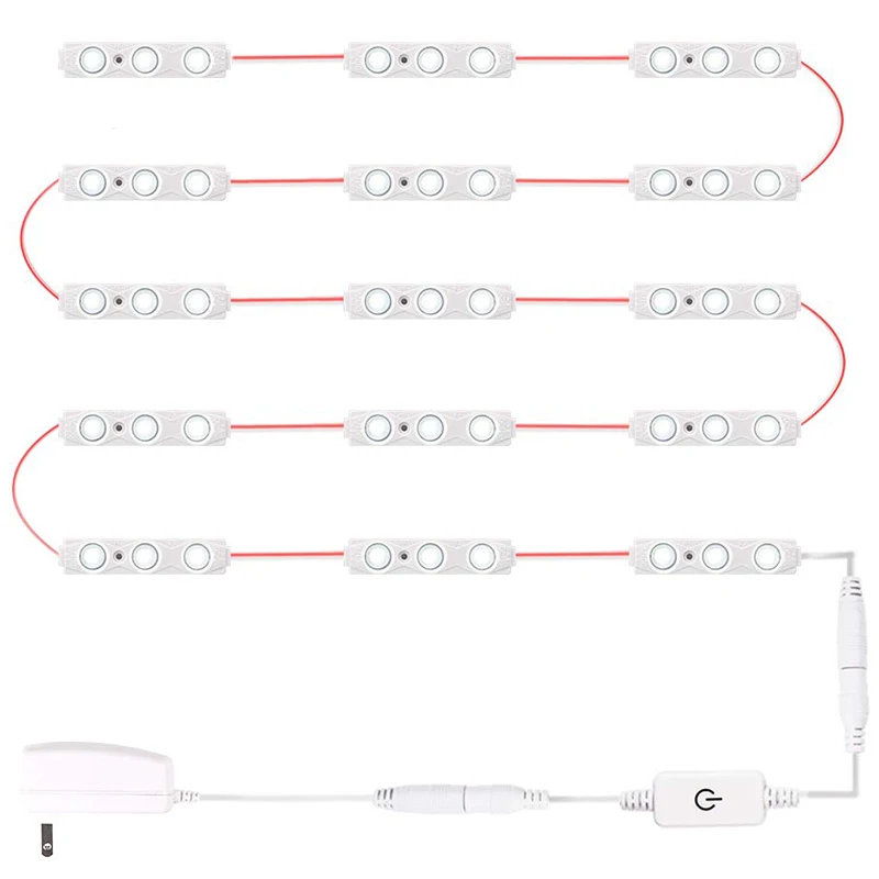 

LED Vanity Mirror Lights Kit 10Ft Ultra Bright White LED Lights Strip Dimmable Makeup Mirror Lights Waterproof LED Module Lights
