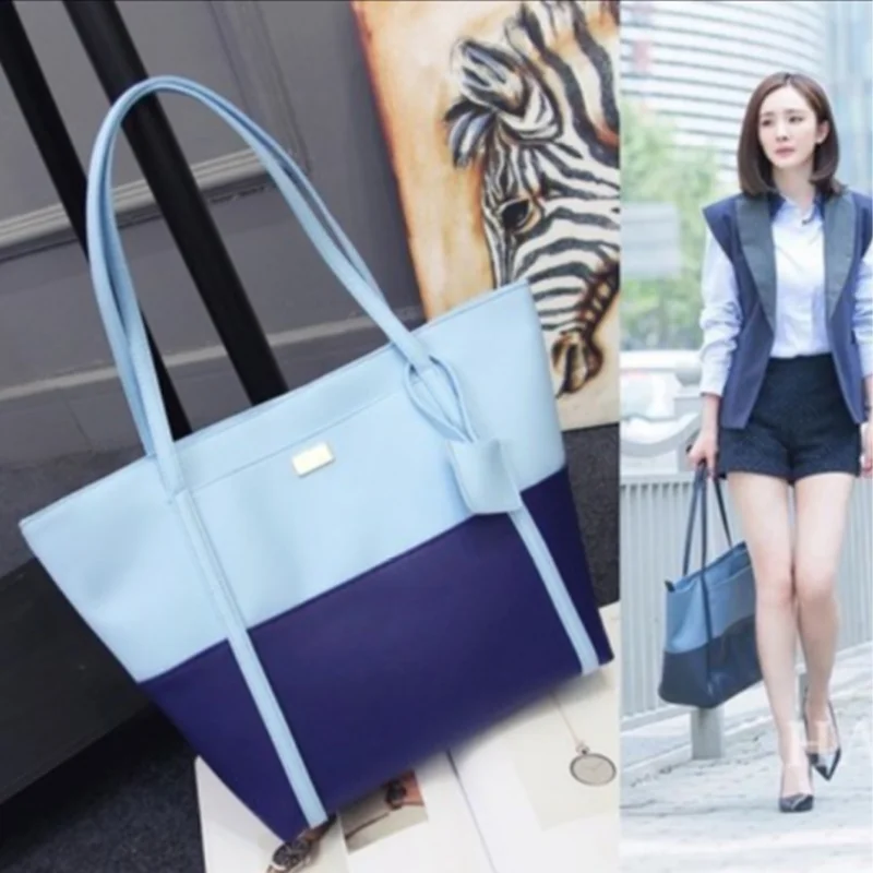 Handbag American-Fashion-Bag Tote-Bag Large-Capacity Womens Versatile Simple European