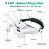 TKDMR USB Rechargeabl Head Mounted Binocular Eyewear Loupe Magnifier with 3LED Illuminated Headband Magnifying Glass For Reading ► Photo 2/6