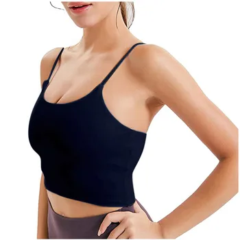 

Fashion Women Sleeveless Casual Vest Ladies Chest pad movement Short Tank Tops