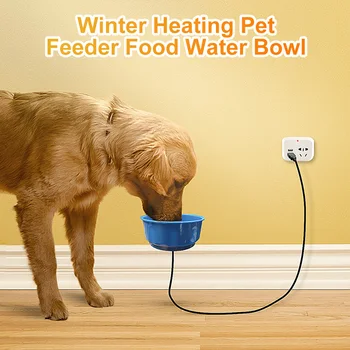 

Pet Heating Water Bowl Pet Feed Bowl Dog Winter Automatic Constant Temperature Food Water Bowl Cage Hanging Dog Thermal-Bowl
