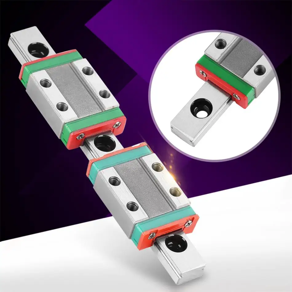 MGN9B 100mm Linear Guide Professional and Technical Rail 9mm Width with 2pcs MGN9B Rail Block Tool
