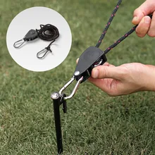 

Adjustable Fast Locking Non Slip Rope Buckle Outdoor Camping 2M Lanyard Hanging For Tent Rope Hanger Camping Accessories