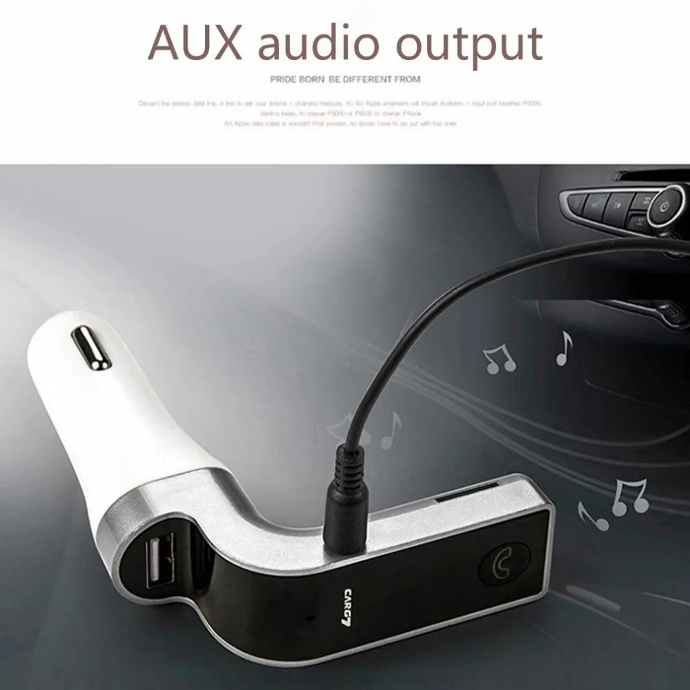 High Quality Mini Car Mp3 Player USB Car Charger Portable Car Charger Support Dual AUX Cable