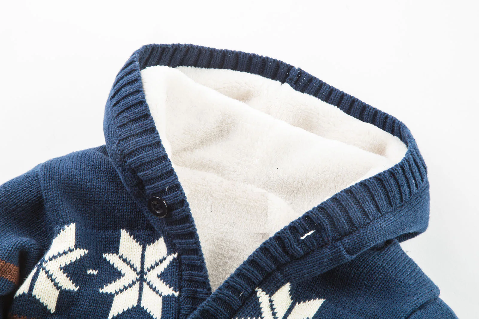 Теплые детские комбинезоны; зимняя плотная одежда для альпинизма; комбинезон для новорожденных мальчиков и девочек; вязаный свитер с рождественским оленем; Верхняя одежда для детей с капюшоном