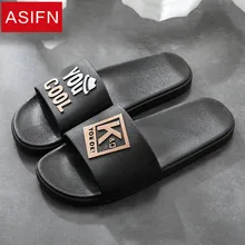 ASIFN Для Мужчин's Летние вьетнамки; домашние туфли; однотонные Цвет пара простой мягкая подошва; нескользящая домашняя обувь; Ванная комната женские шлепанцы без задника с открытыми пальцами