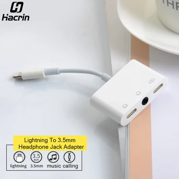 

3 in 1 Headphone Jack Adapter For iPhone Aux Audio Splitter Cable For Lightning to 3.5mm Headphone Jack Adapter With Charger