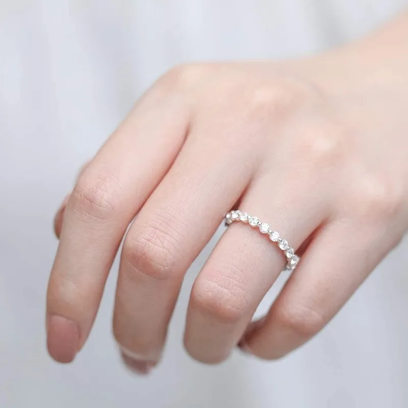 Juego de anillos de compromiso con solitario de 1 quilate