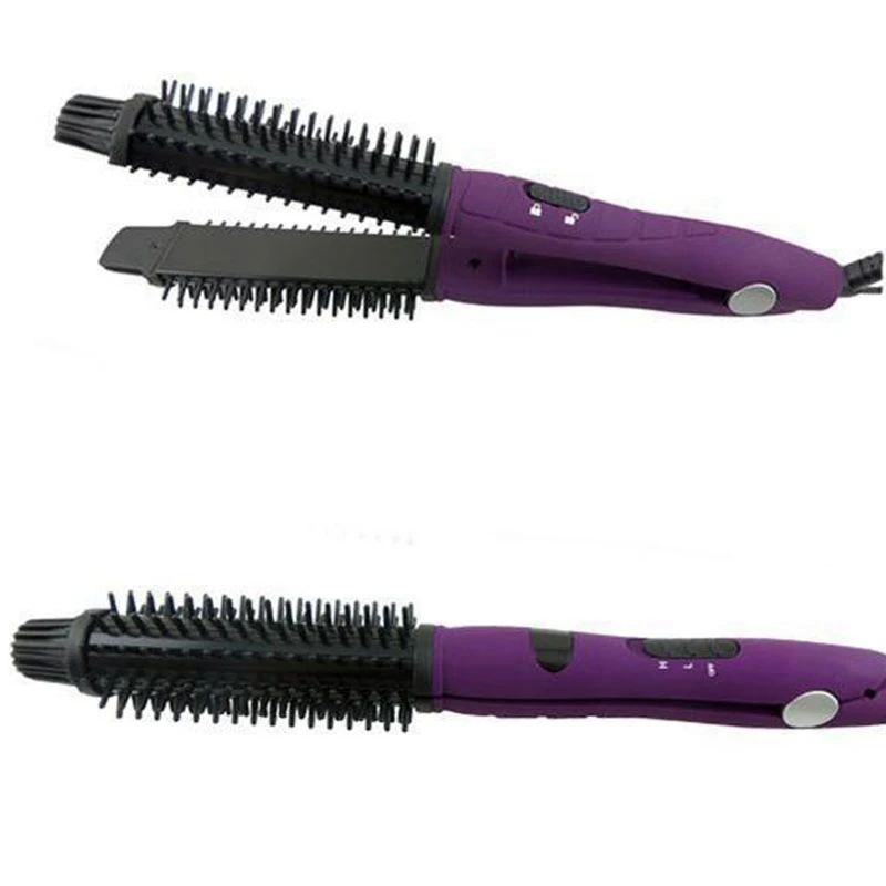 Штепсельная Вилка американского стандарта фиолетовый 5-в-1 выпрямитель Стиль Керамика волос многоцелевой бигуди щипцы для завивки волос, утюжок для завивки, фен для волос палочка инструмент для укладки волос